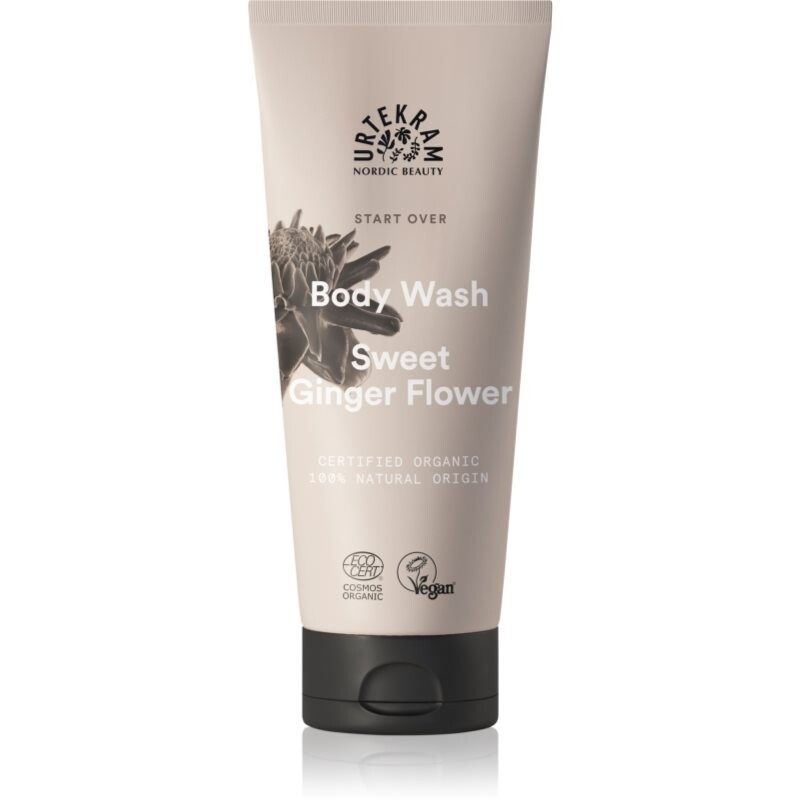 Urtekram Sweet Ginger Flower jemný sprchový gel s výťažkami z aloe a zázvoru 200 ml
