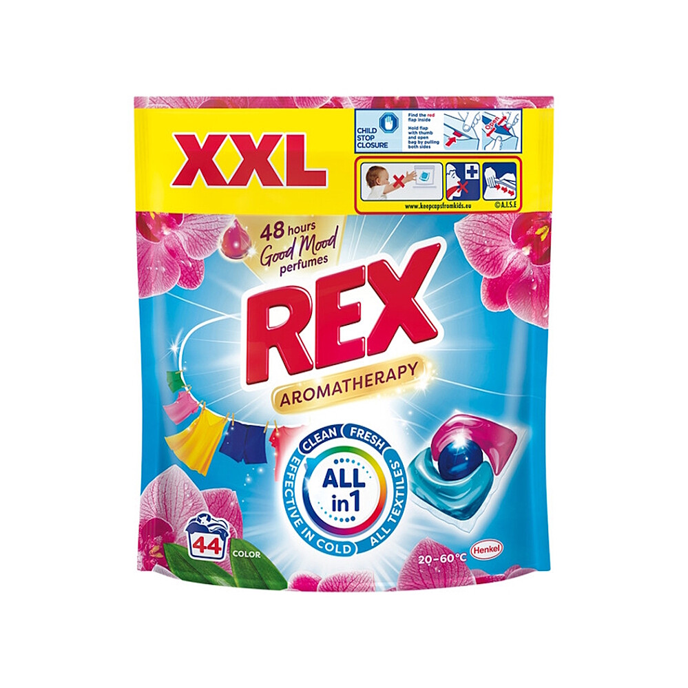 REX Pracie kapsule Aromatherapy Orchid Color XXL 44 pranie 528g