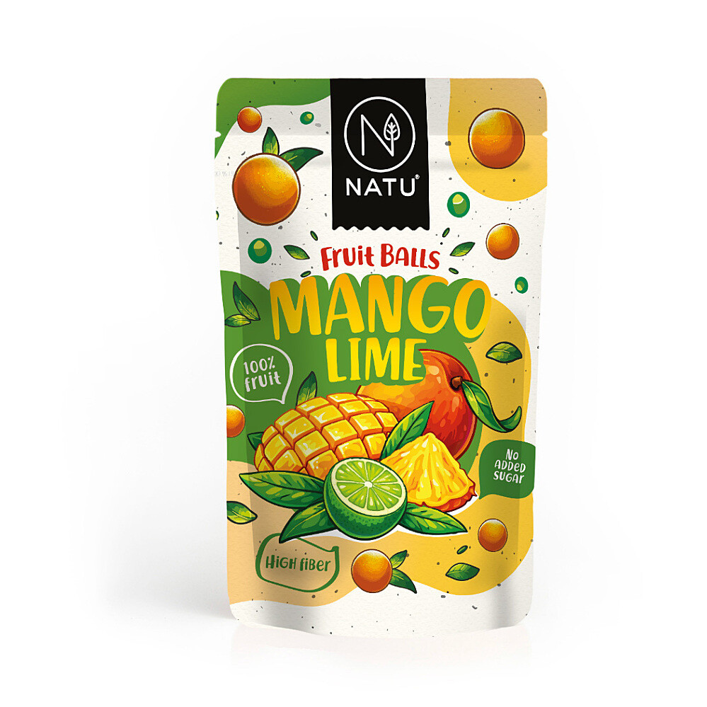 NATU Ovocné guličky mangové s limetkou 90 g