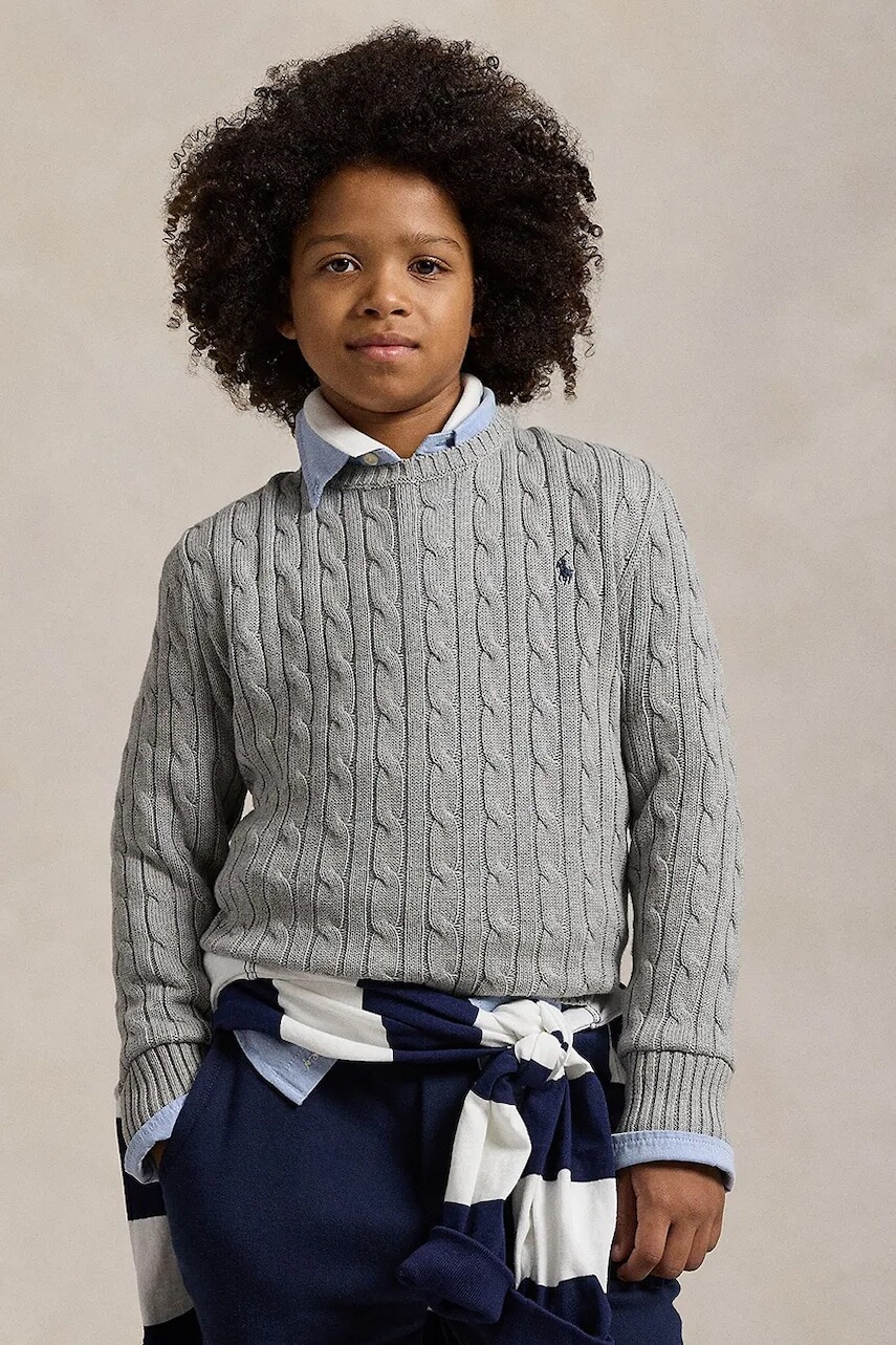 Polo Ralph Lauren Detský bavlnený sveter Polo Ralph Lauren