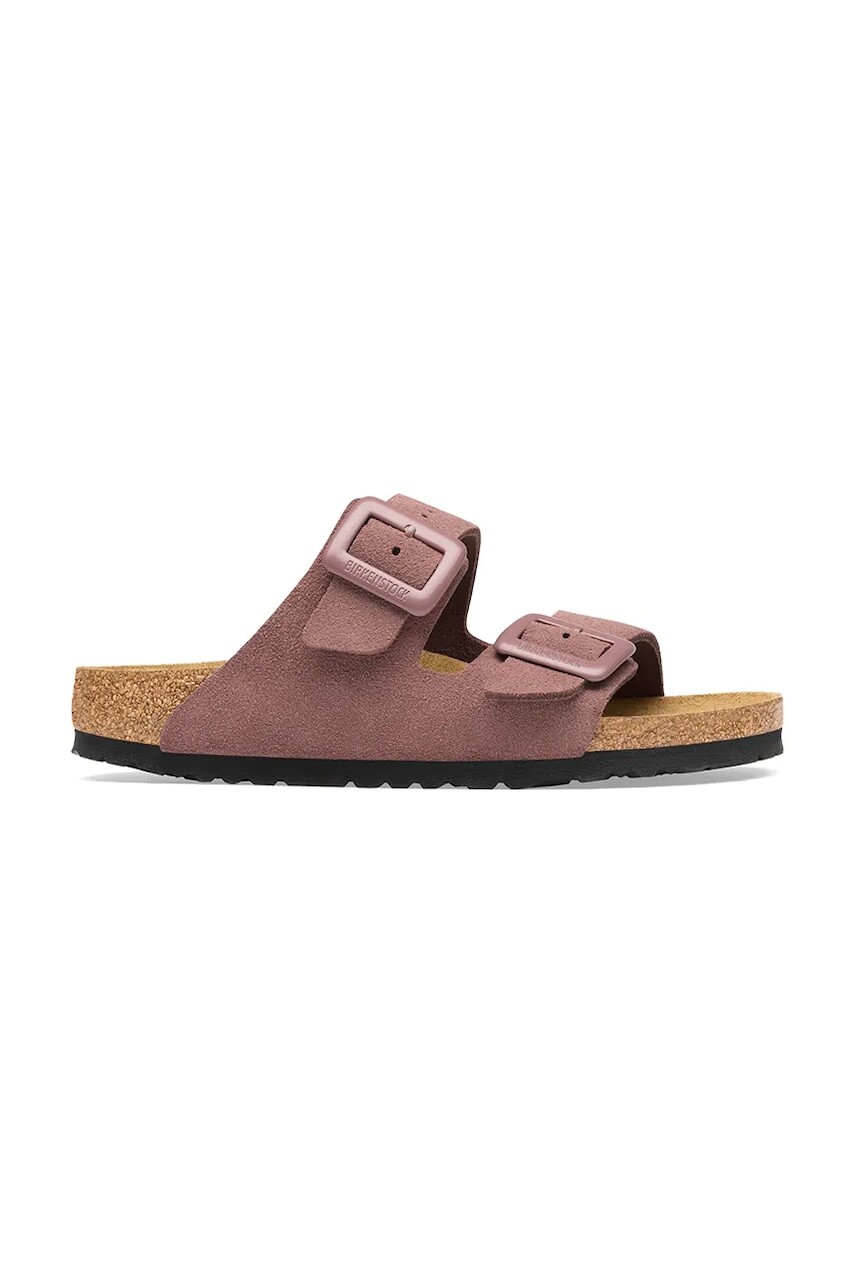Birkenstock šľapky dámske semišové Arizona Suede Cushion Buckle