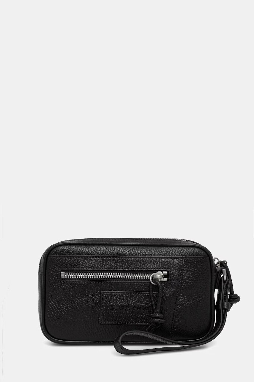 Emporio Armani kozmetická taška pánska kožená