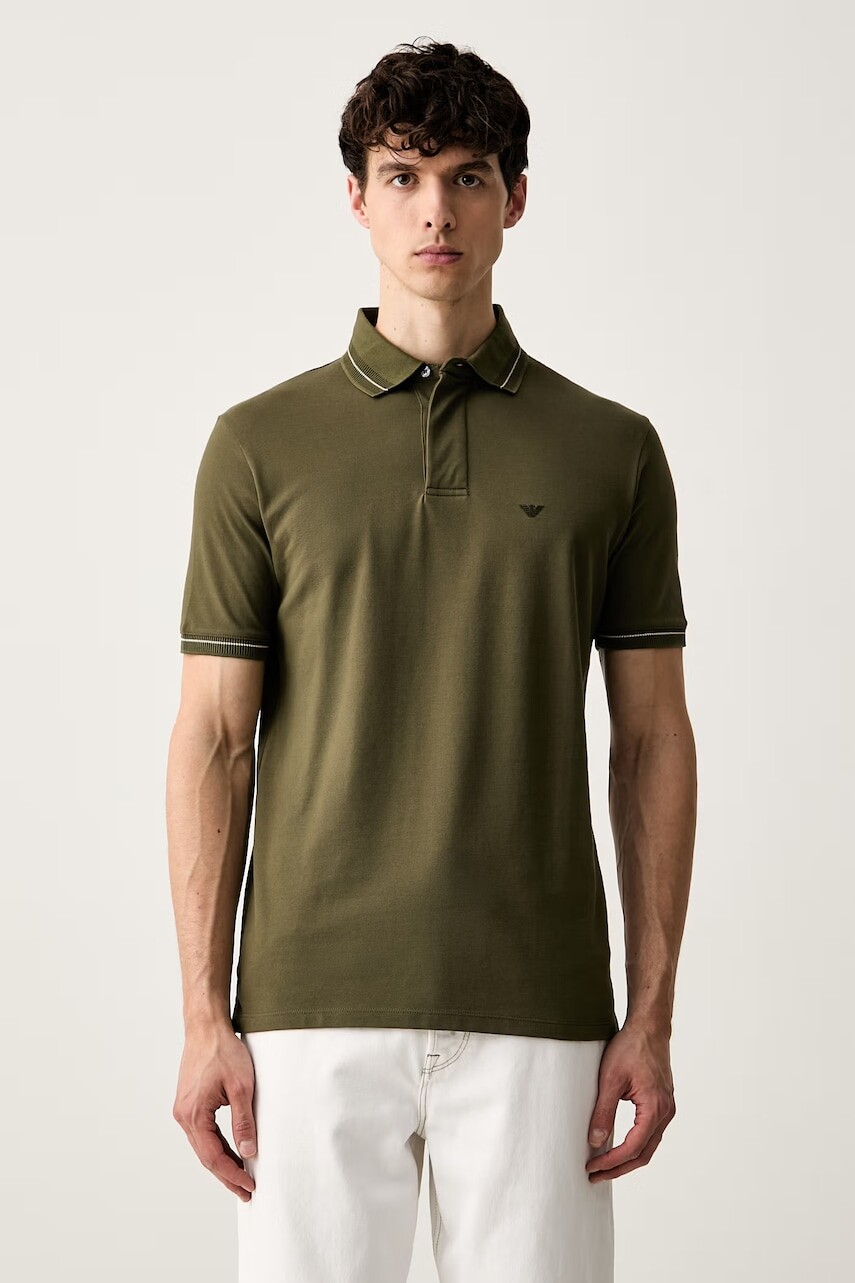 Emporio Armani polo tričko pánske bavlnené