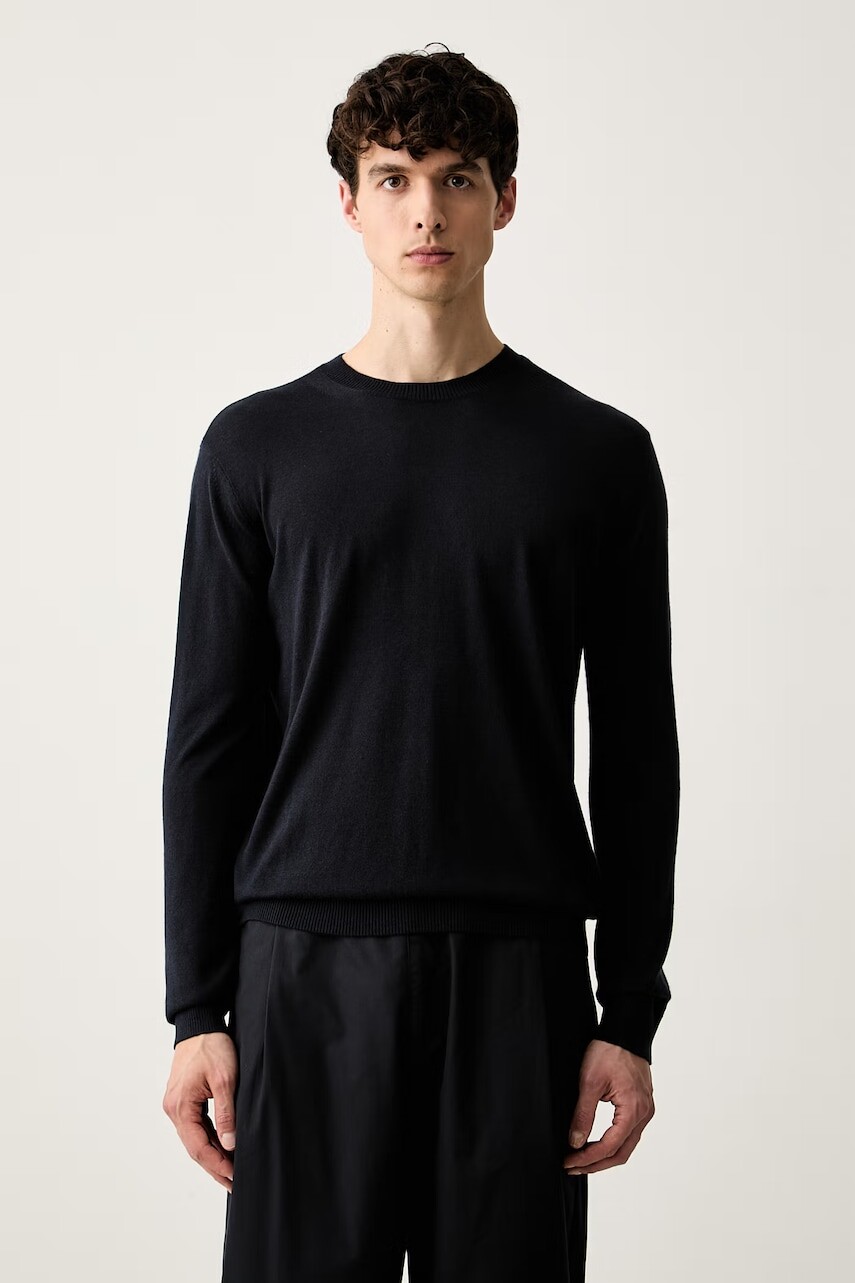 Emporio Armani sveter pánsky s hodvábom