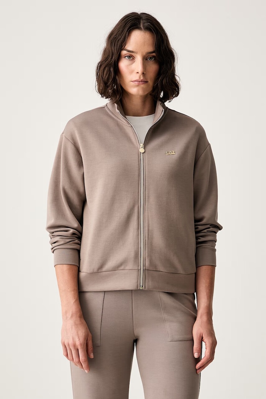 EA7 Emporio Armani mikina na zips dámska s modalom