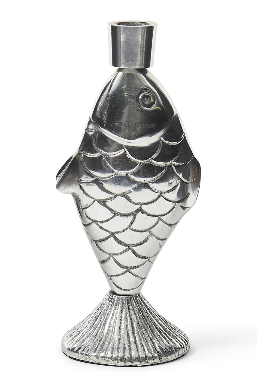 Riviera Maison svietnik dekoratívny z alumínia 9,5 x 8,5 x 21 cm