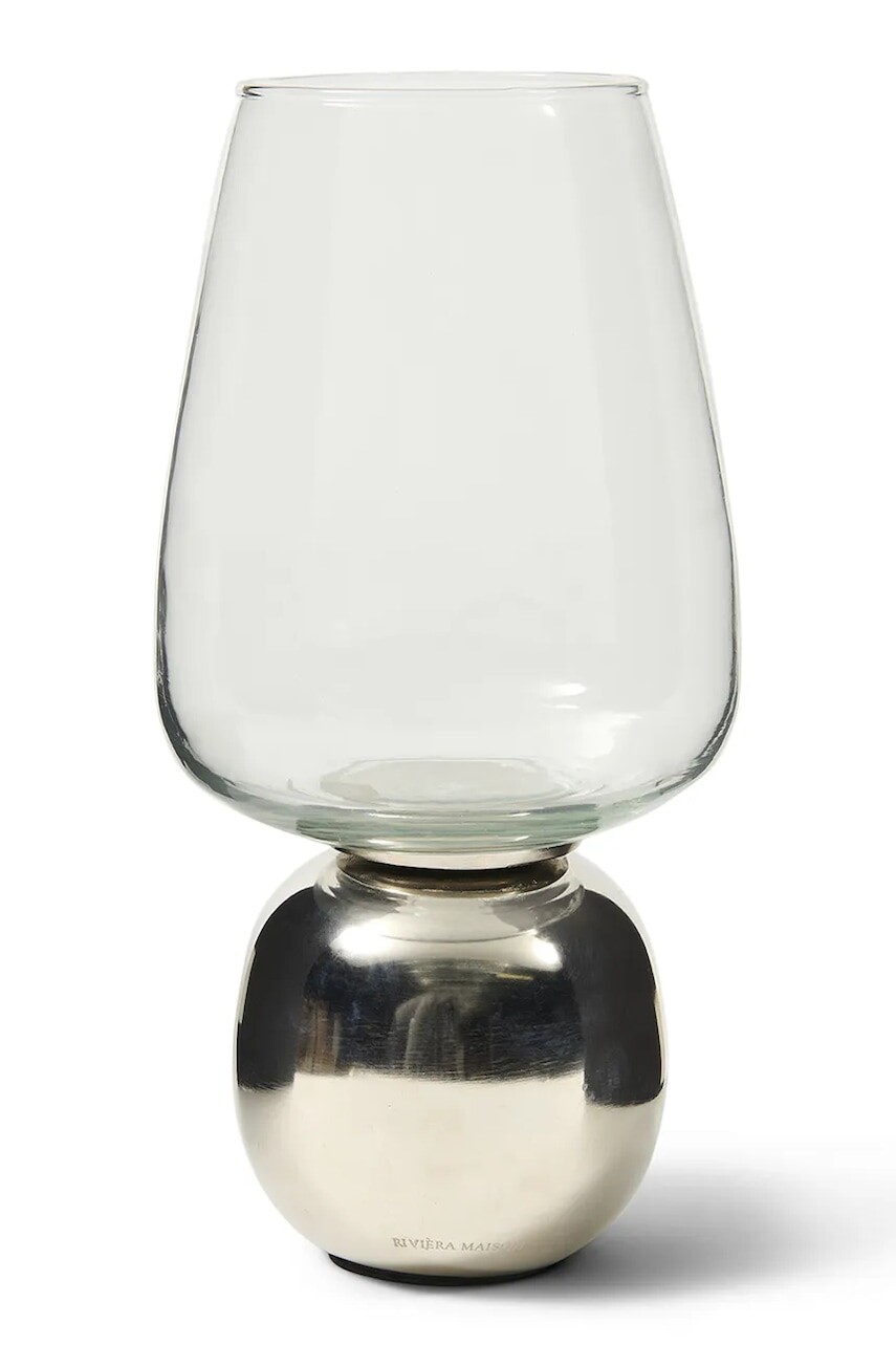 Riviera Maison svietnik dekoratívny zo skla 14 x 14 x 26 cm