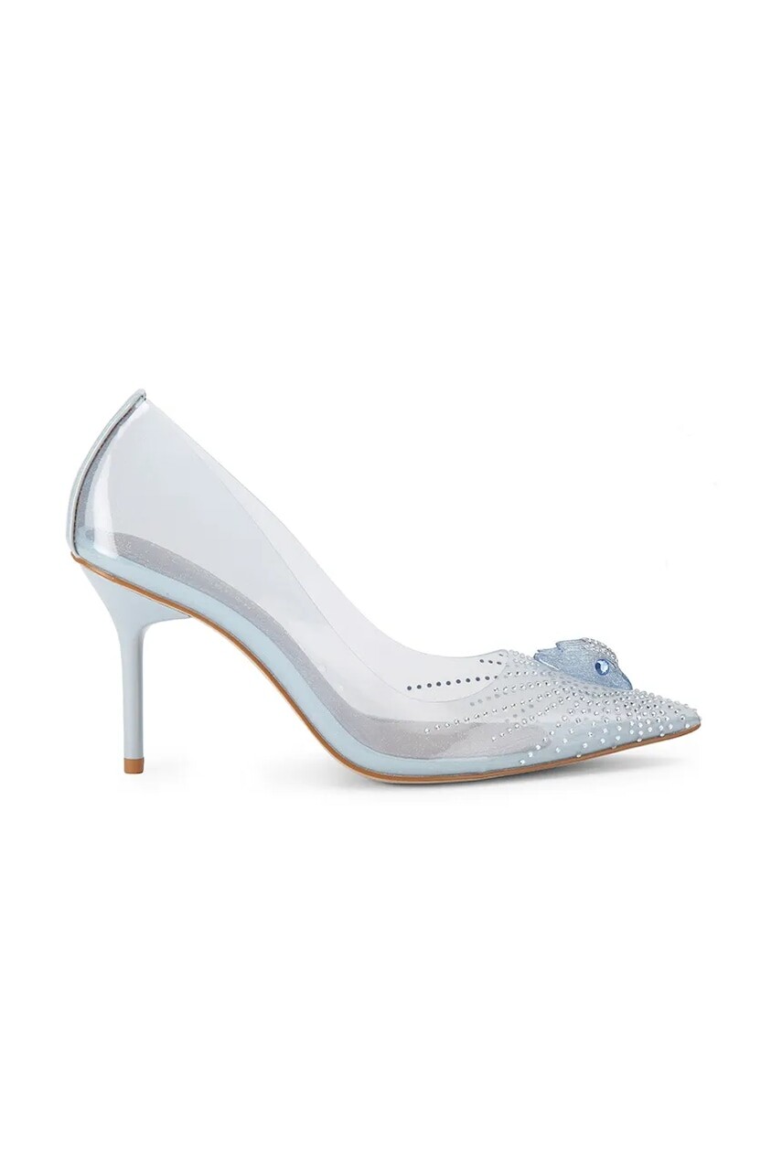 Kurt Geiger London obuv s ihličkovým opätkom Eagle Vinyl Court Pale Blue