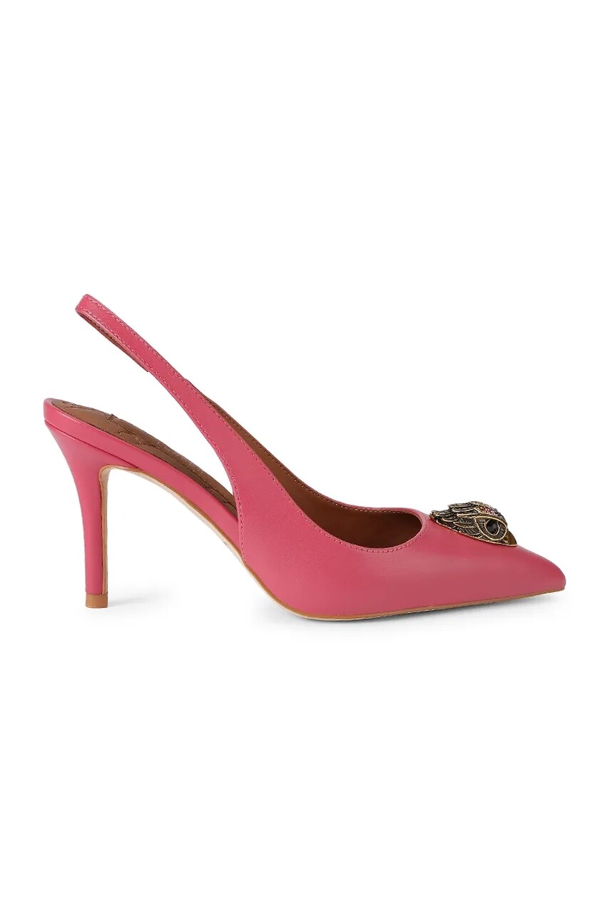 Kurt Geiger London obuv s ihličkovým opätkom kožená Belgravia Sling 85 Pink Comb Leather