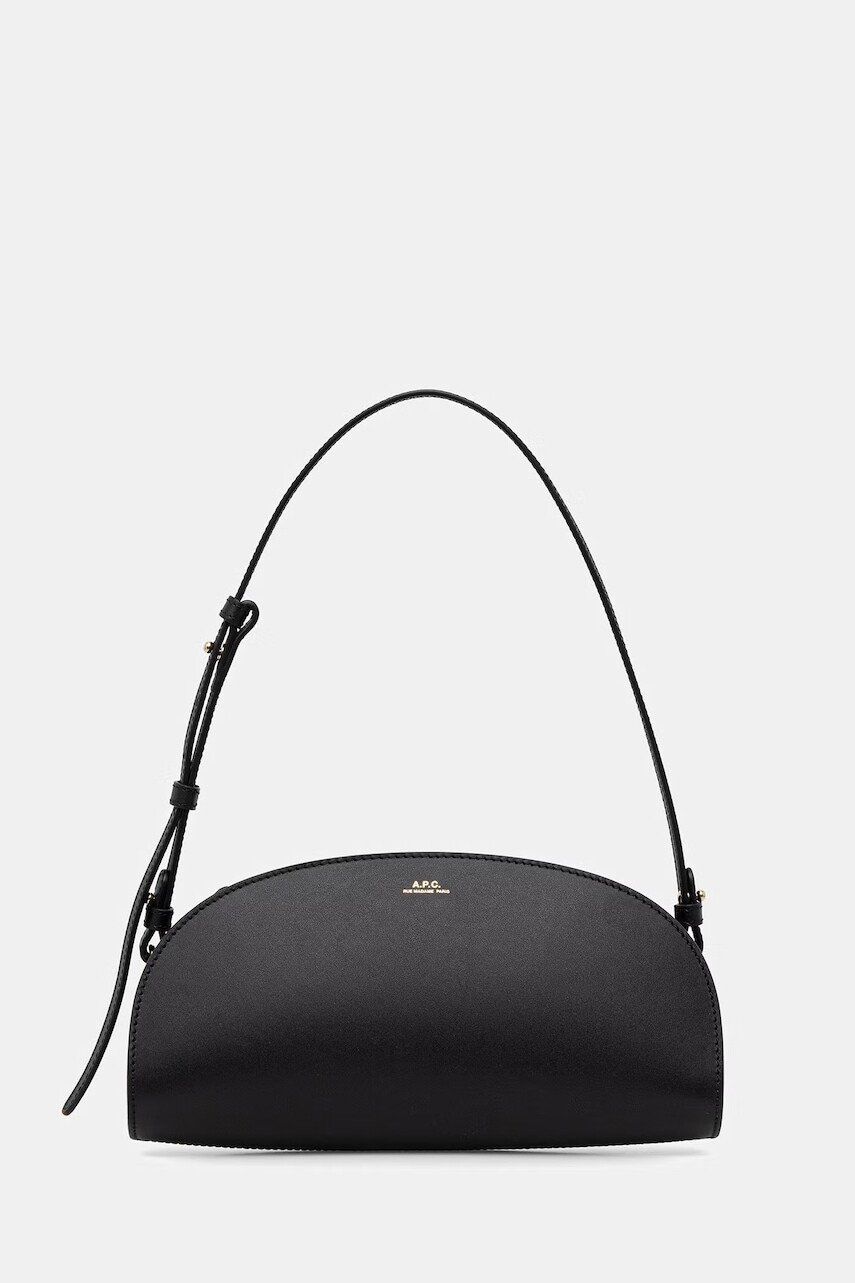 A.P.C. kabelka dámska kožená SAC DEMI.LUNE SHOULDER