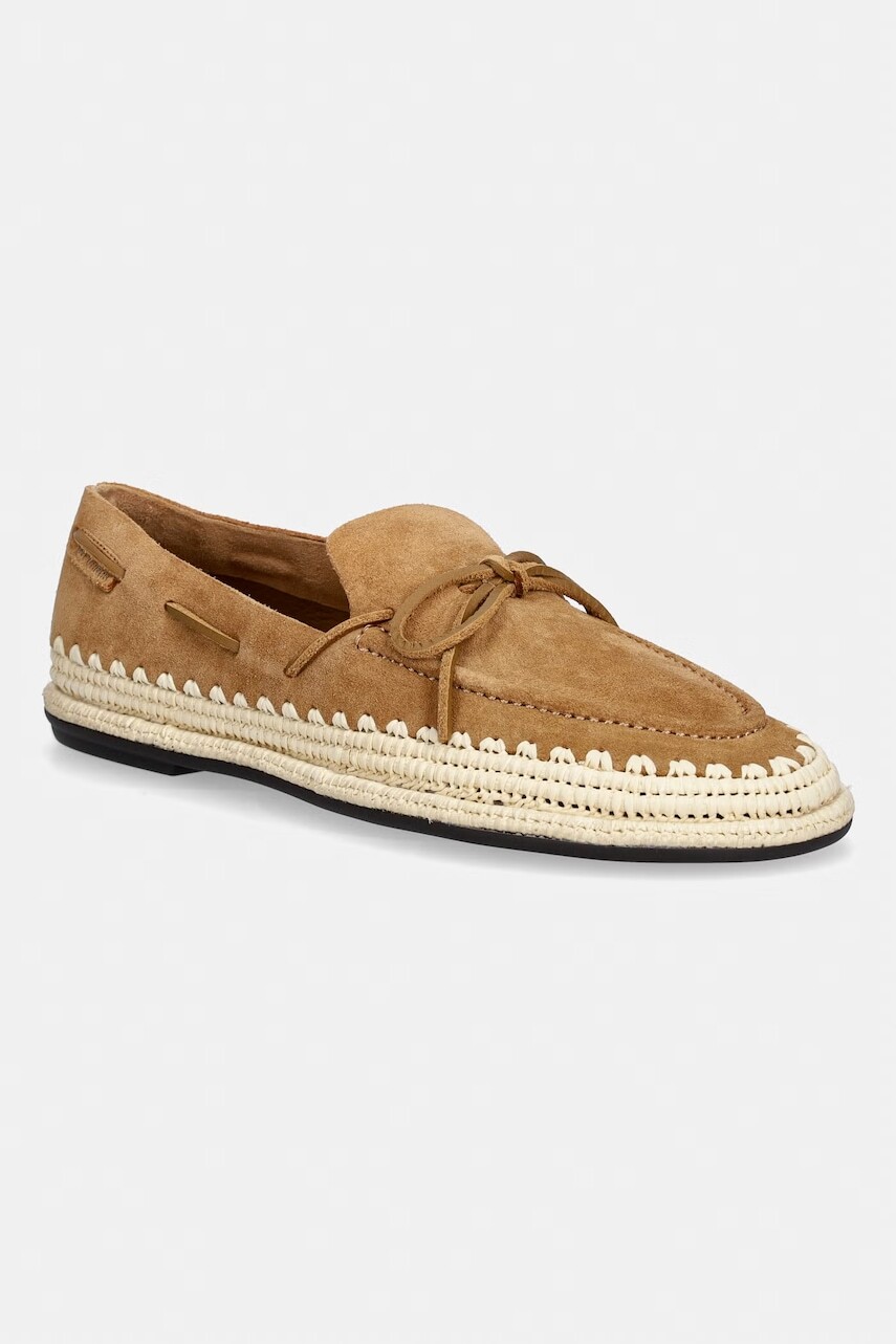 Tory Burch espadrilky dámske semišové The Raffia Boaty