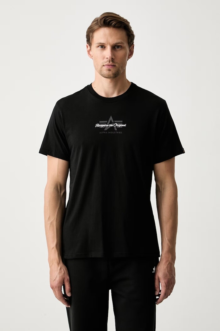 Alpha Industries tričko pánske bavlnené Foam Middle
