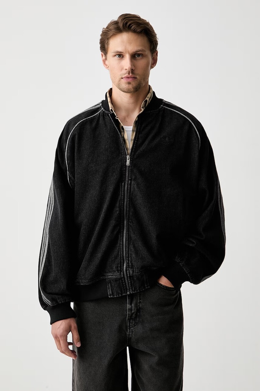 adidas Originals bunda bomber pánska rifľová Adicolor Denim