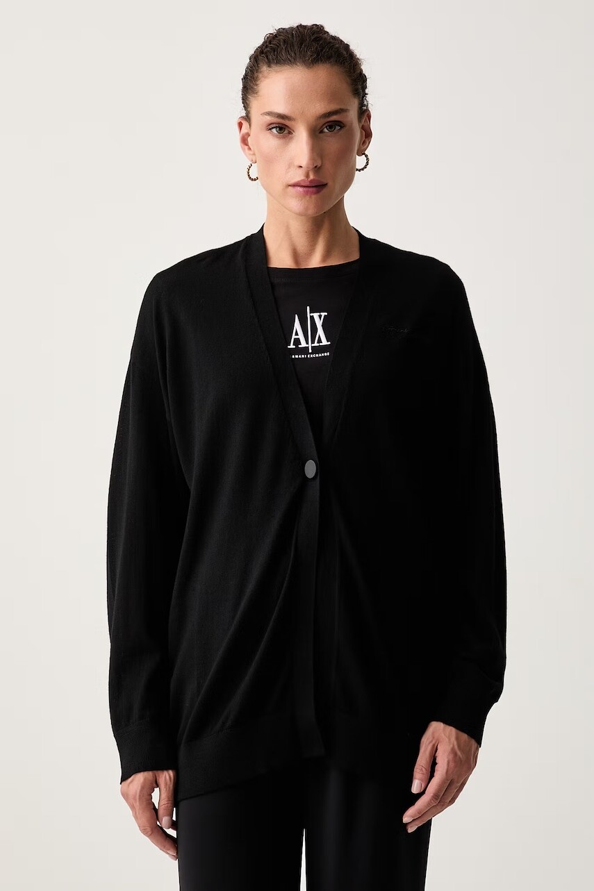 Armani Exchange kardigán dámsky vlnený