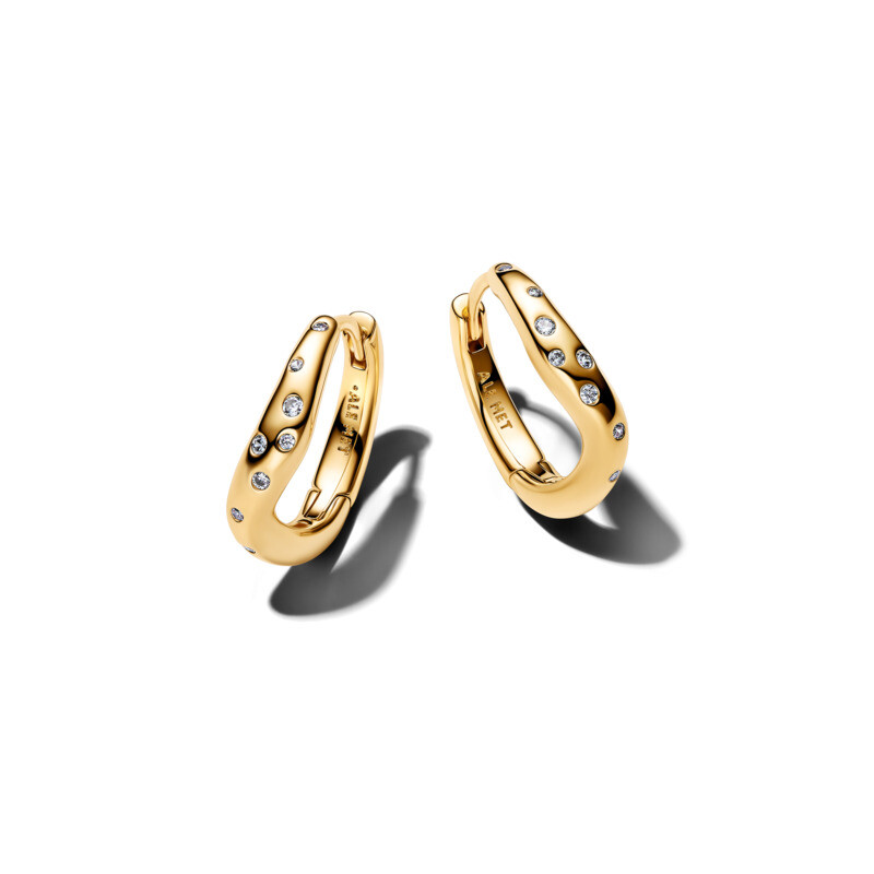 Pandora Organicky tvarované kruhy so zirkónmi Shine Essence 264663C01
