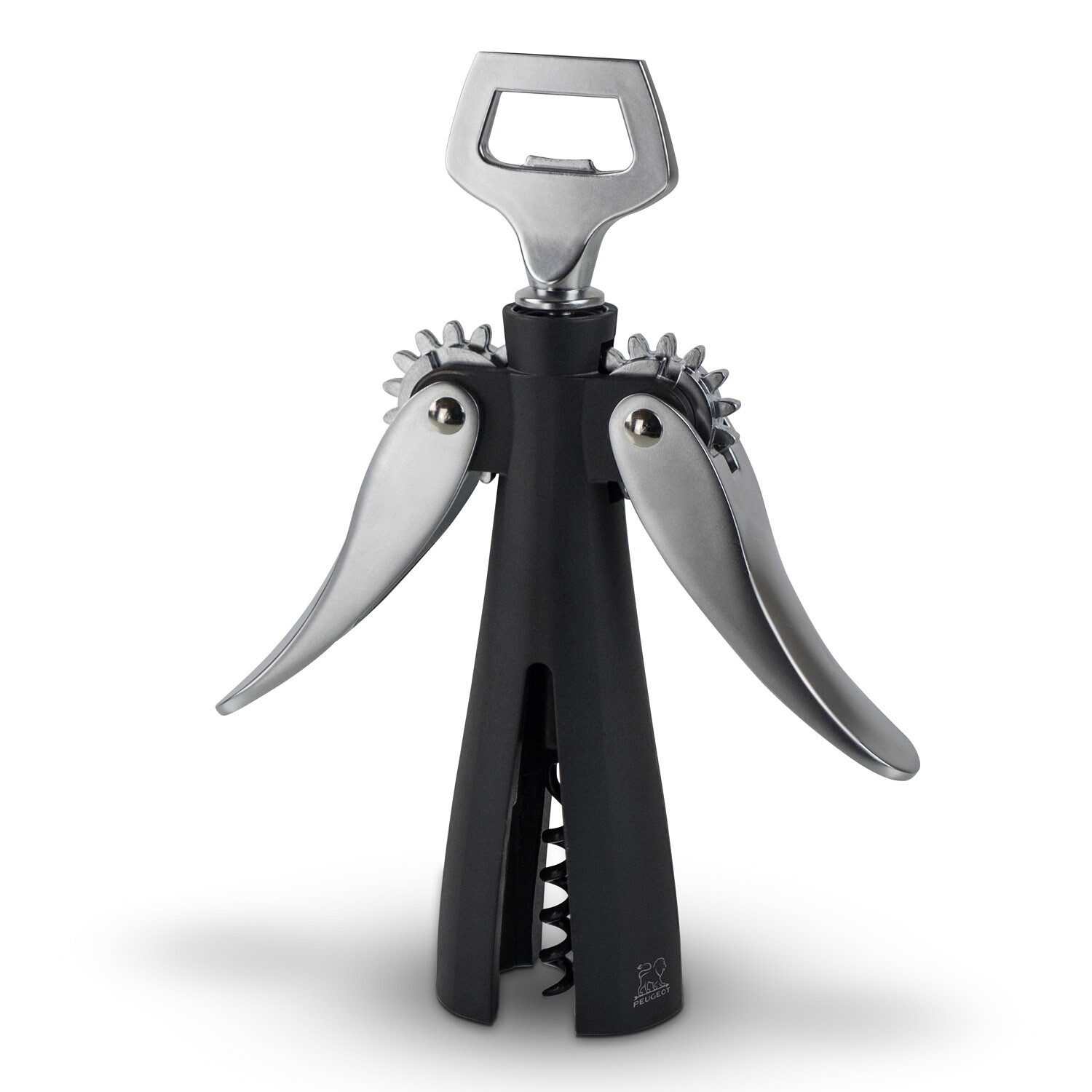 Vývrtka s krídlami 2v1 SOUVERAIN nerez/čierna 19,6 cm Peugeot