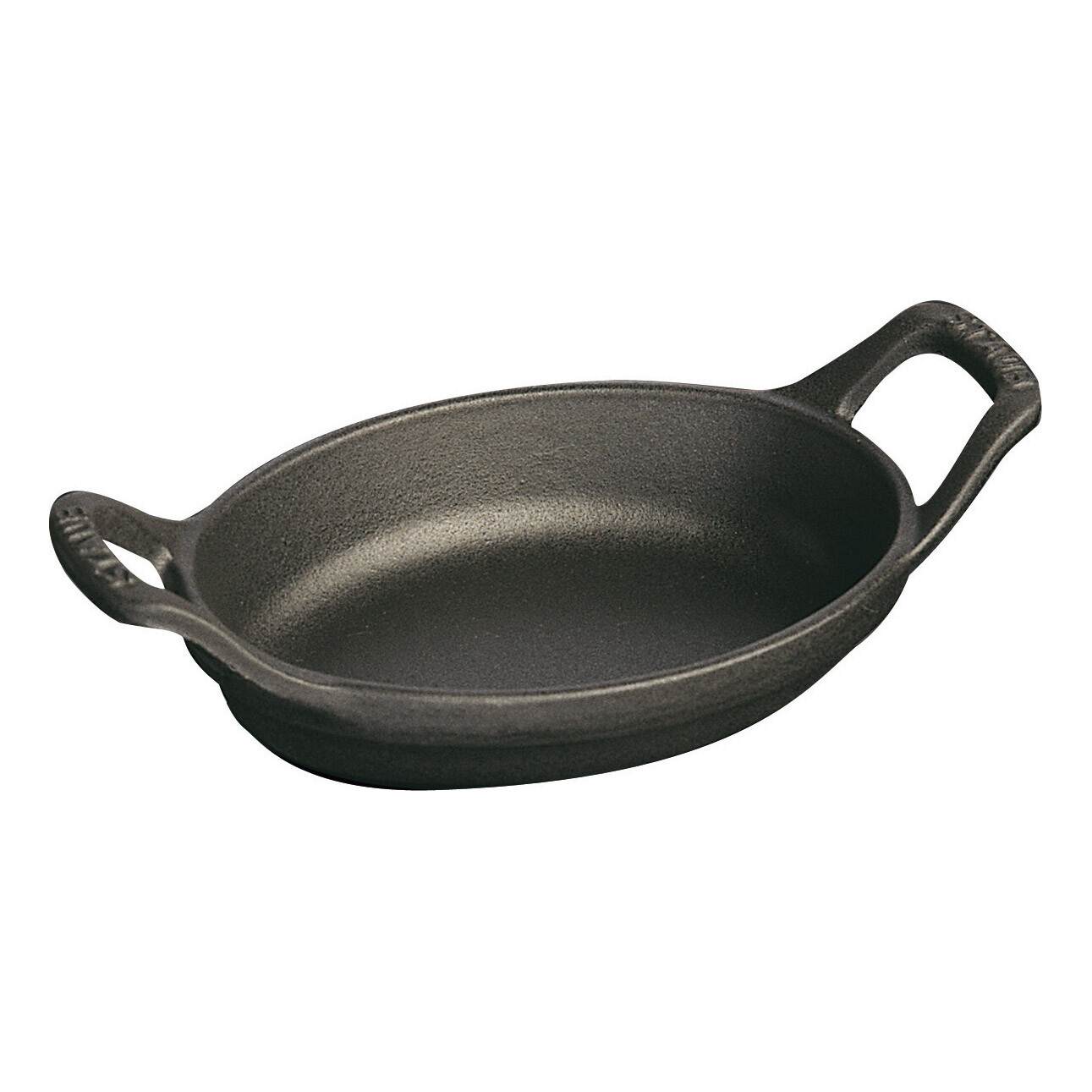 Oválny liatinový mini pekáč čierny 15 cm Staub