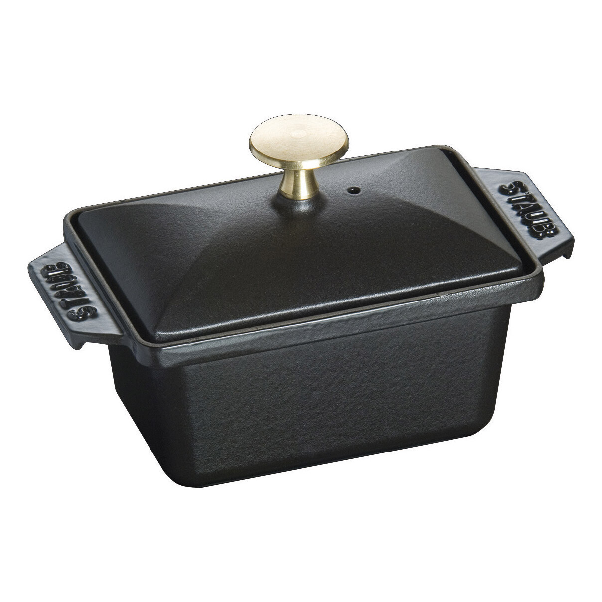 Terina s pokrievkou na hrniec 15 x 11 cm čierna Staub