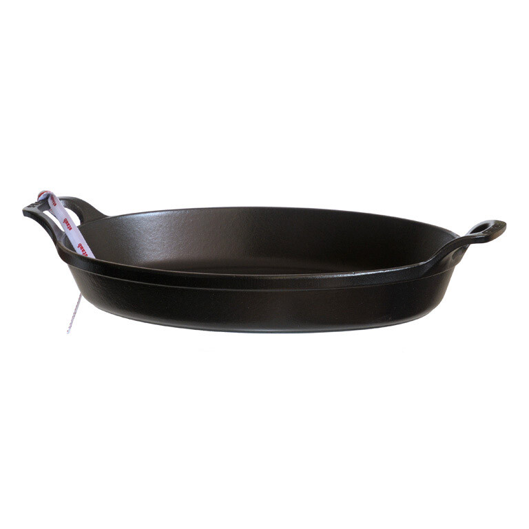 Oválny liatinový pekáč čierny 32 cm Staub