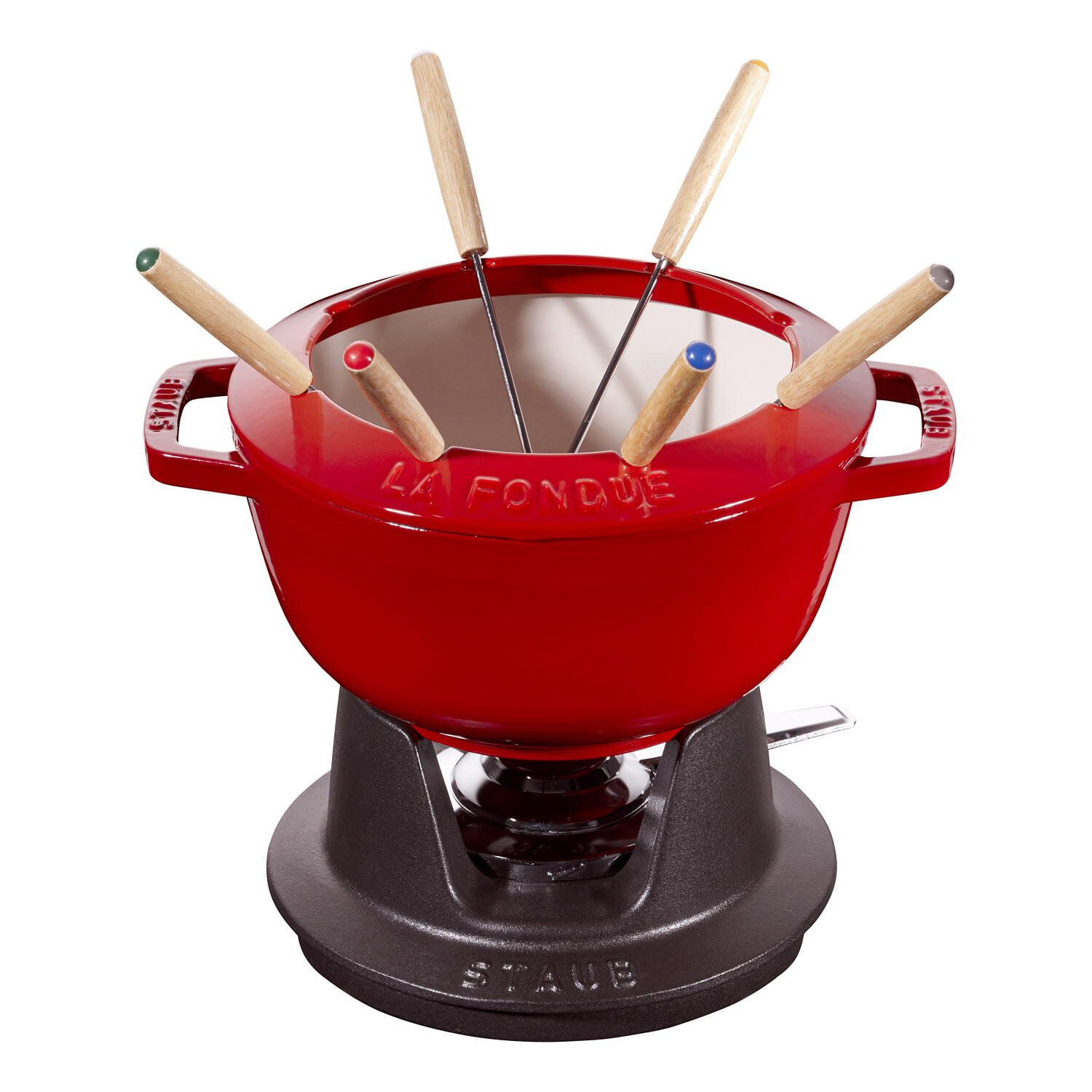 Set na fondue višňový O 18 cm Staub