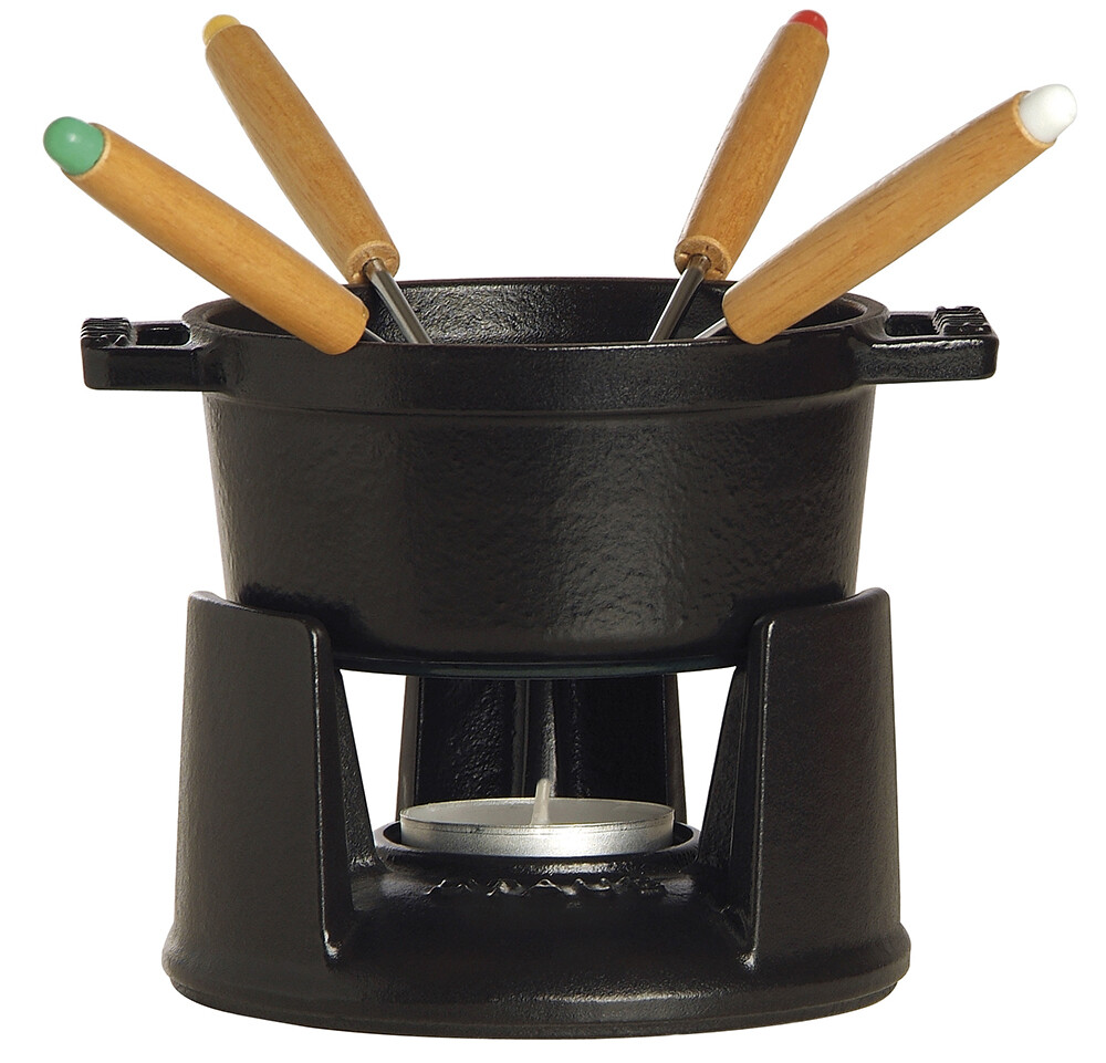 Set na čokoládové fondue čierny Staub