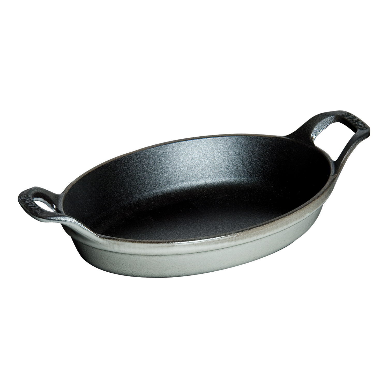 Oválny liatinový mini pekáč grafitovo sivý 15 cm Staub