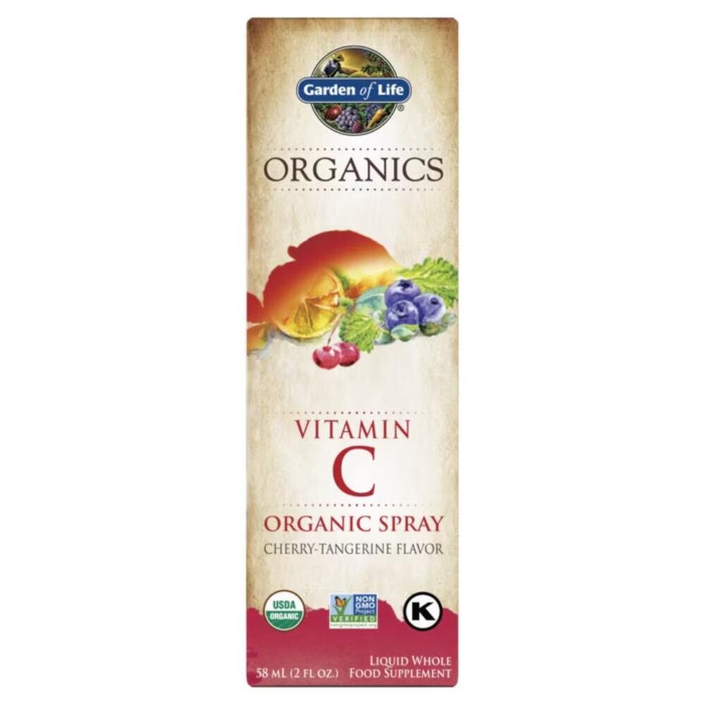 Vitamín C v spreji Organic s príchuťou čerešne a mandarínky Garden of Life 58ml