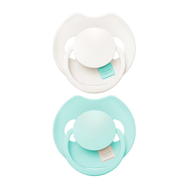 LOVI Cumlík silikónový dynamický Prime 0-6m 2ks Lagoon/Mint Cream