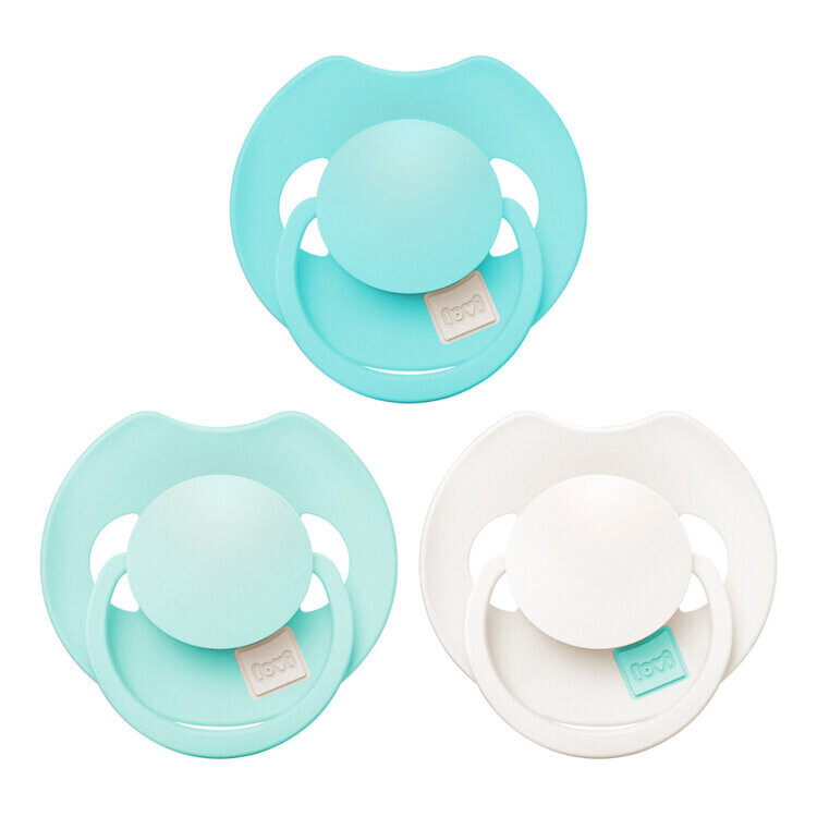 LOVI Cumlík silikónový dynamický Prime 6-18m 3ks Aqua Green
