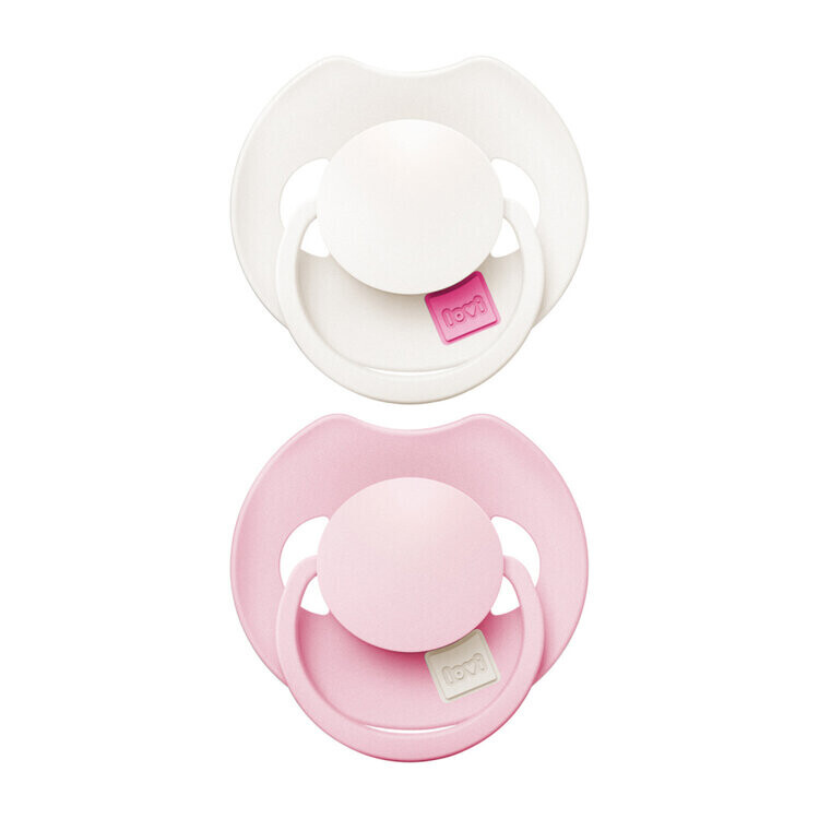 LOVI Cumlík silikónový dynamický Prime 0-6m 2ks Rose/Rose Cream