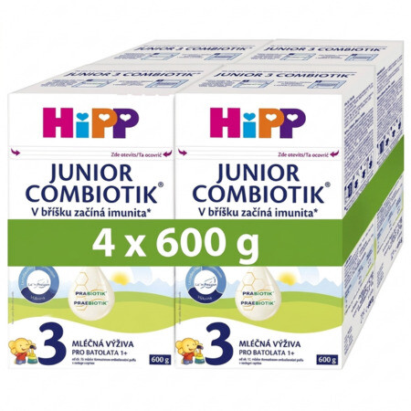 HiPP 3 Junior combiotik mliečna výživa pre batoľatá od 1 roka 4 x 600 g