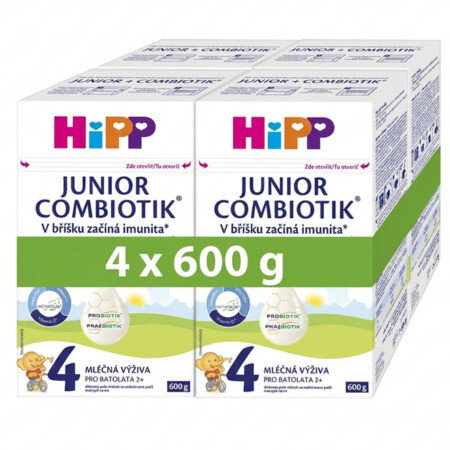 HiPP 4 Junior combiotik mliečna výživa pre batoľatá od 2 rokov 4 x 600 g
