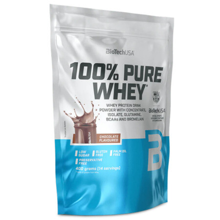 BIOTECHUSA 100% Pure whey proteínový prášok čokoláda 400 g