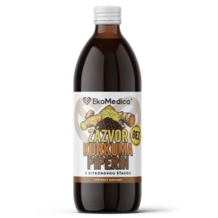 EKOMEDICA SK Zázvor kurkuma piperín nápoj 500 ml