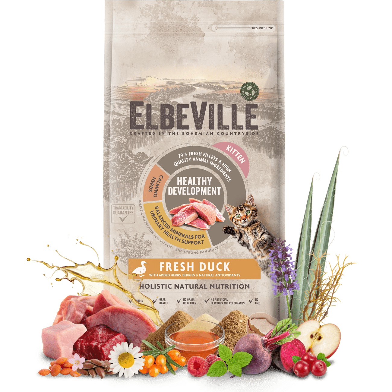 Krmivo ELBEVILLE Kitten Fresh Duck 4,8 kg