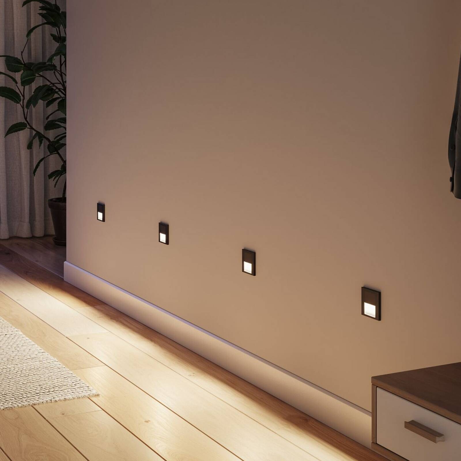 Paulmann LED stropné svietidlo Tsaro, čierna, plast, 2700 K