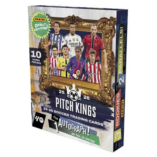 Panini 2025–2026 Panini Pitch Kings Soccer Hobby International Box – futbalové karty