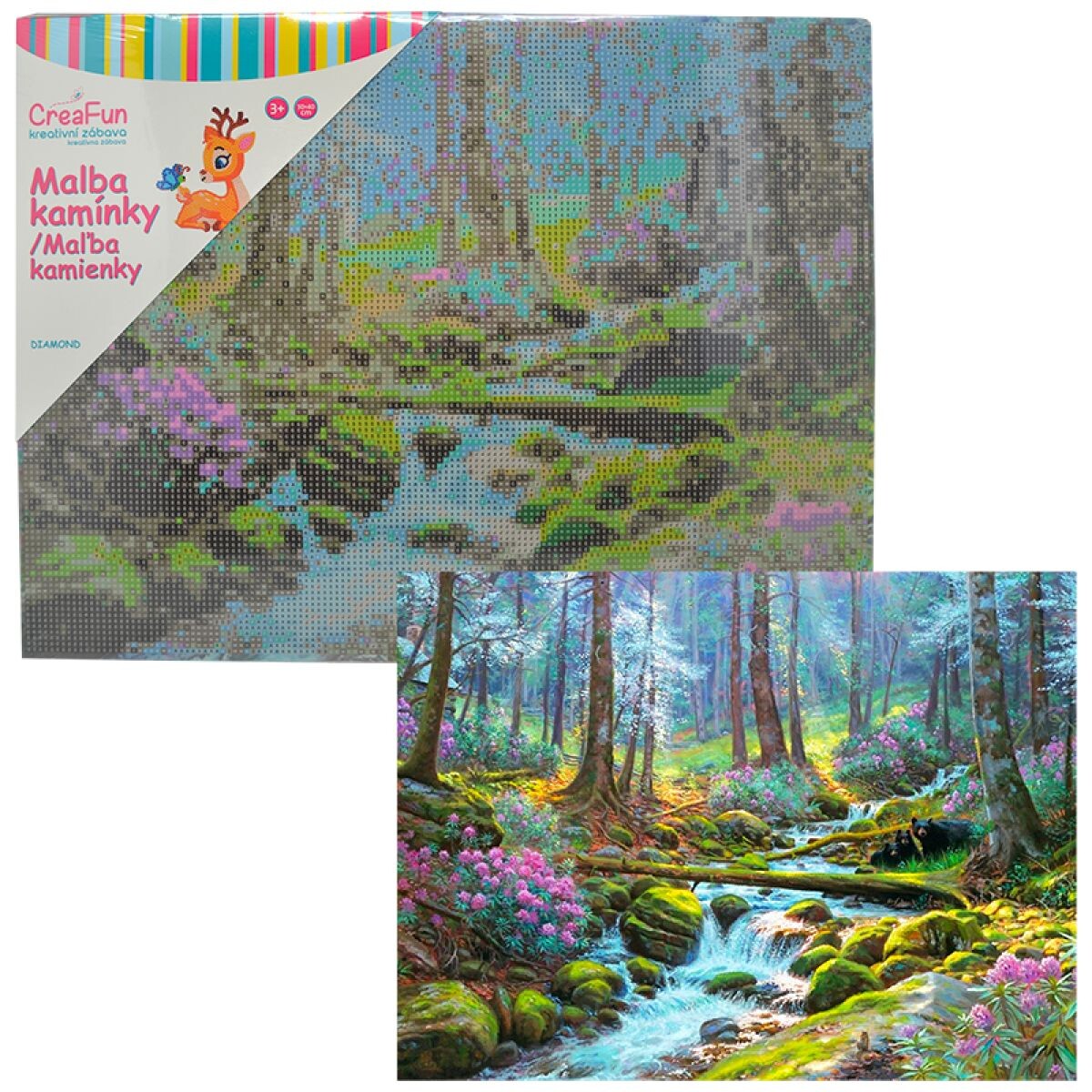 Sparkys Diamantové maľovanie - Lesný potôčik 30 x 40 cm