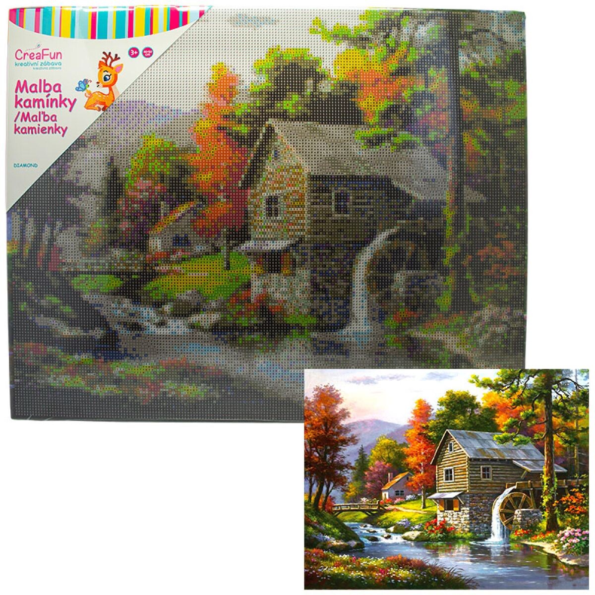 Sparkys Diamantové maľovanie - Mlyn 40 x 50 cm