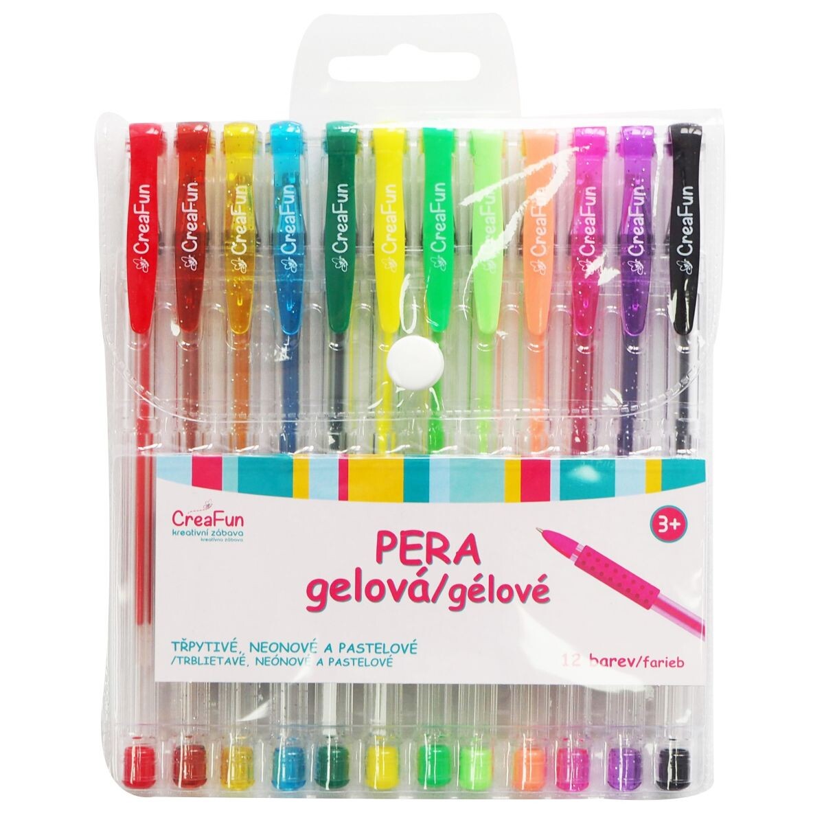 CreaFun - Gélové perá 12 farieb