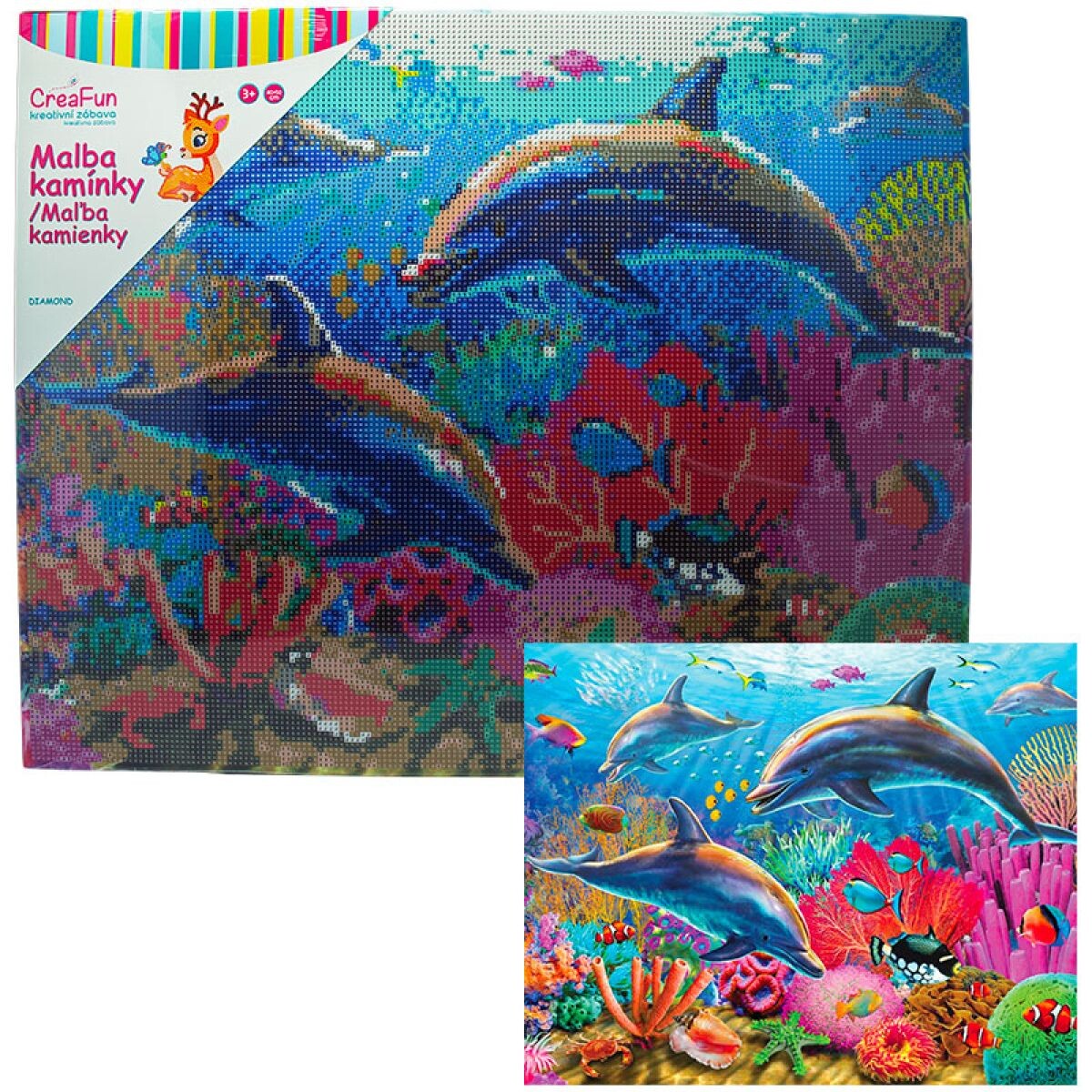 Sparkys Diamantové maľovanie - Delfíny 40 x 50 cm