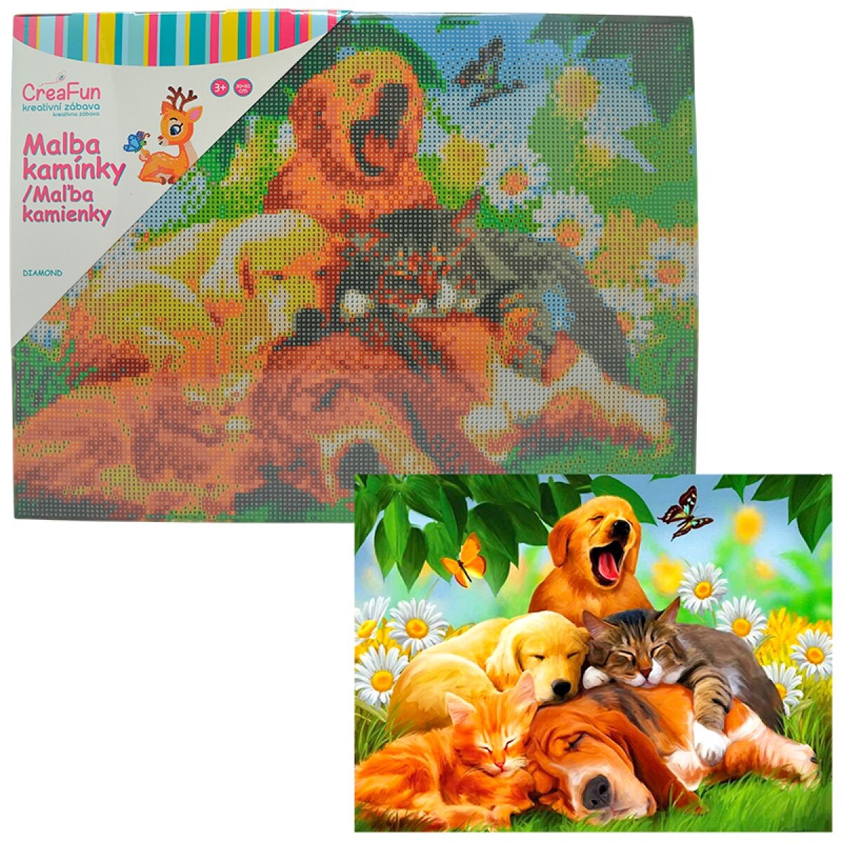 Diamantové maľovanie - Siesta Psy a mačky 30 x 40 cm