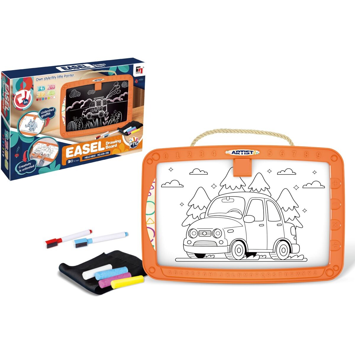 Magnetická kresliaca tabuľa obojstranná EASEL