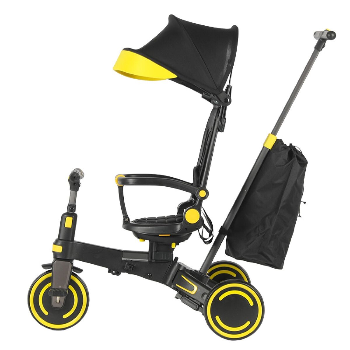 Sparkys Detská trojkolka Premium 9 v 1 žltá