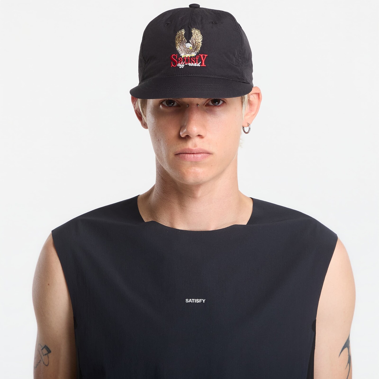 Šiltovka Satisfy FliteSilk 5 Panel Pinch Cap Matte Black/ Eagle Universal