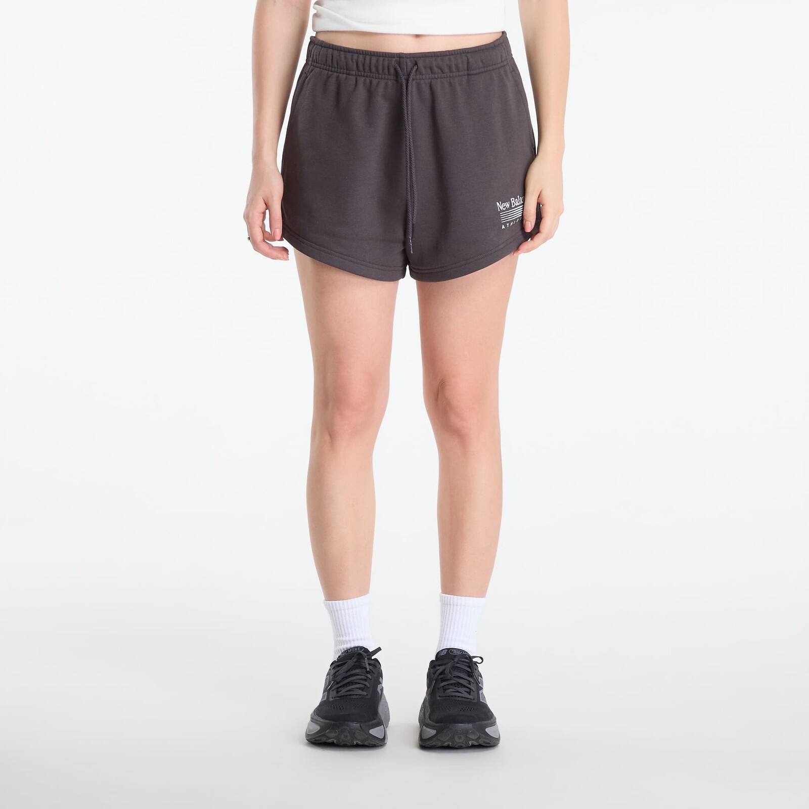 Šortky New Balance Trackside French Terry Short Black Cement S