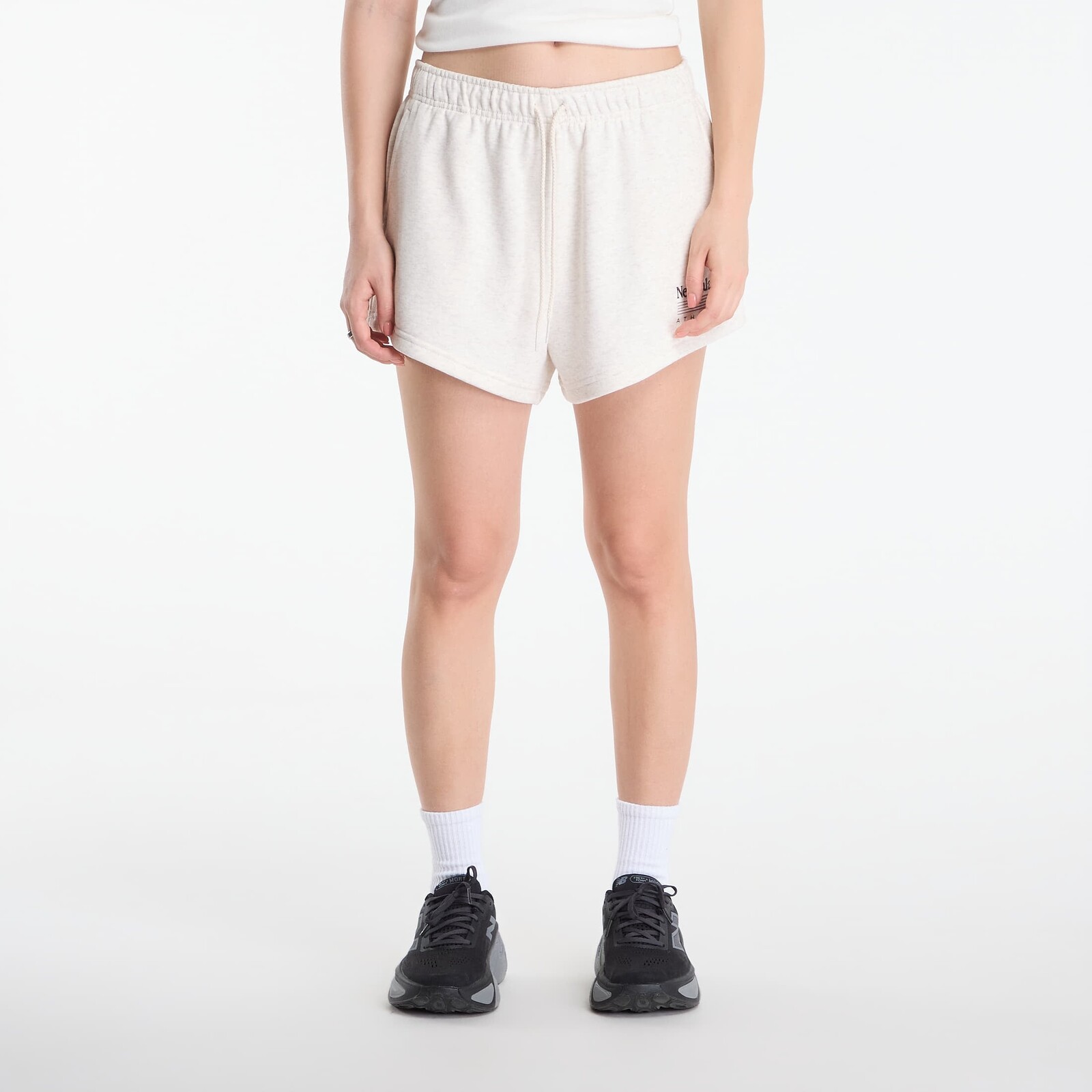 Šortky New Balance Trackside French Terry Short Linen Heather XS