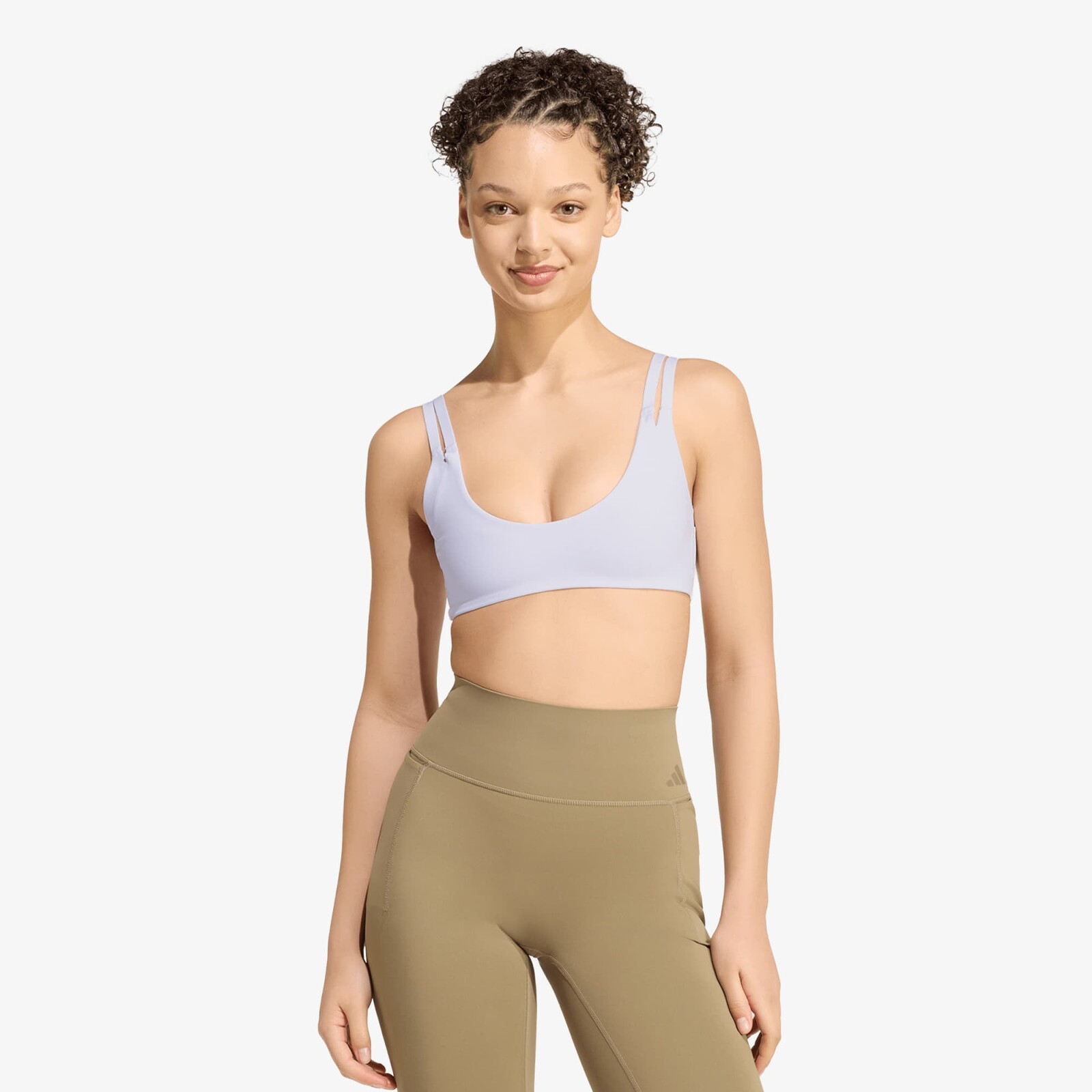 Podprsenka adidas Optimé Workout Reversible Twist Light Support Bra Frozen Purple S