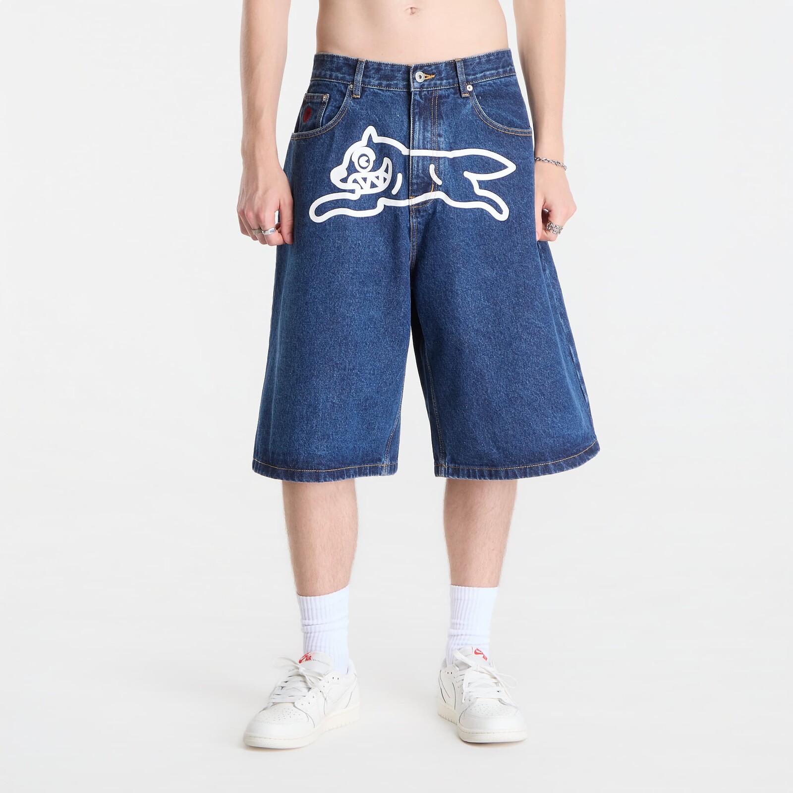 Šortky Billionaire Boys Club Icecream Running Dog Triple Scoop Denim Shorts Mid Wash Blue 32
