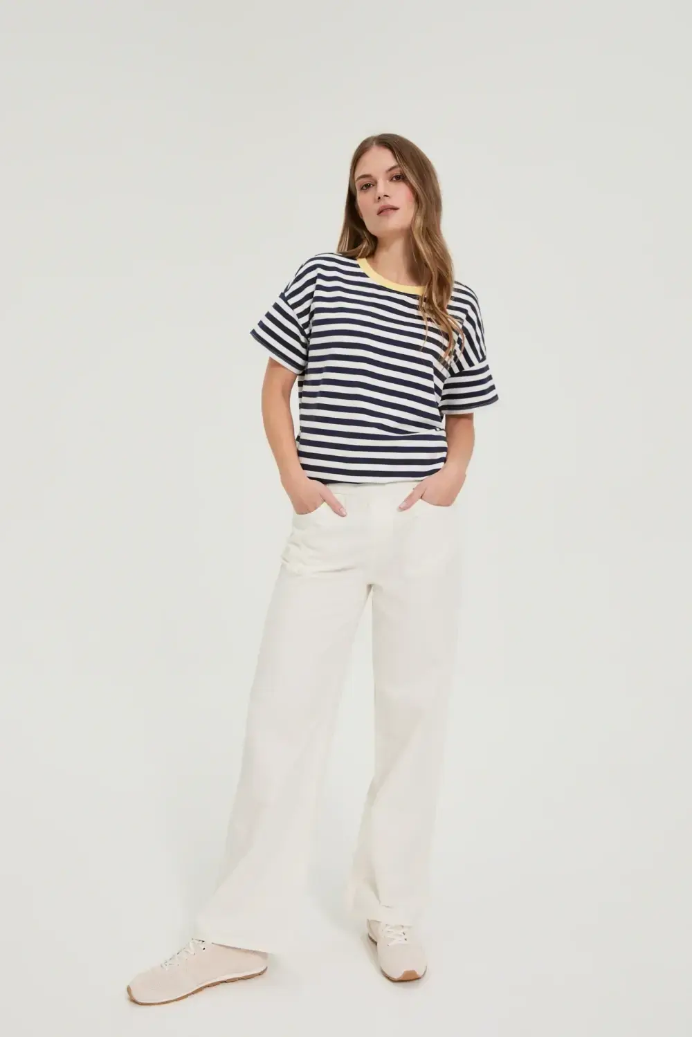 Dámske rifle Marisse L-JE-4909 Off White
